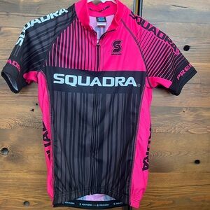 Women's Pink and Black Cycling Jersey